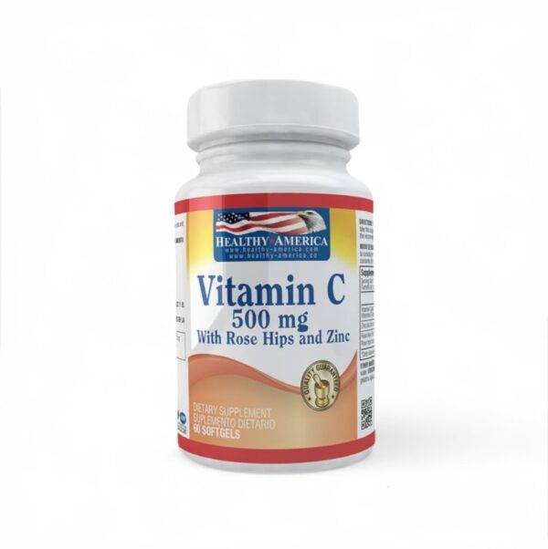 Vitamina C con Rose Hips 500mg 60 Softgels